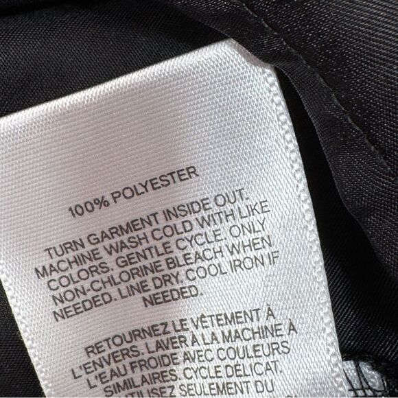 Express Satin Rhinestone Button Up Blouse Shirt Black Large - Picture 11 of 13